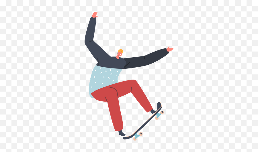 Male Playing Skateboard Icon - Download In Colored Outline Style Emoji,Skatebaord Emoji