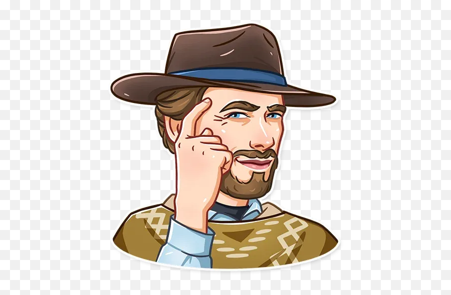 New Stickers For Whatsapp Page 142 - Stickers Cloud Telegram Sticker Clint Eastwood Emoji,Cowboy Hat Emoji Meme