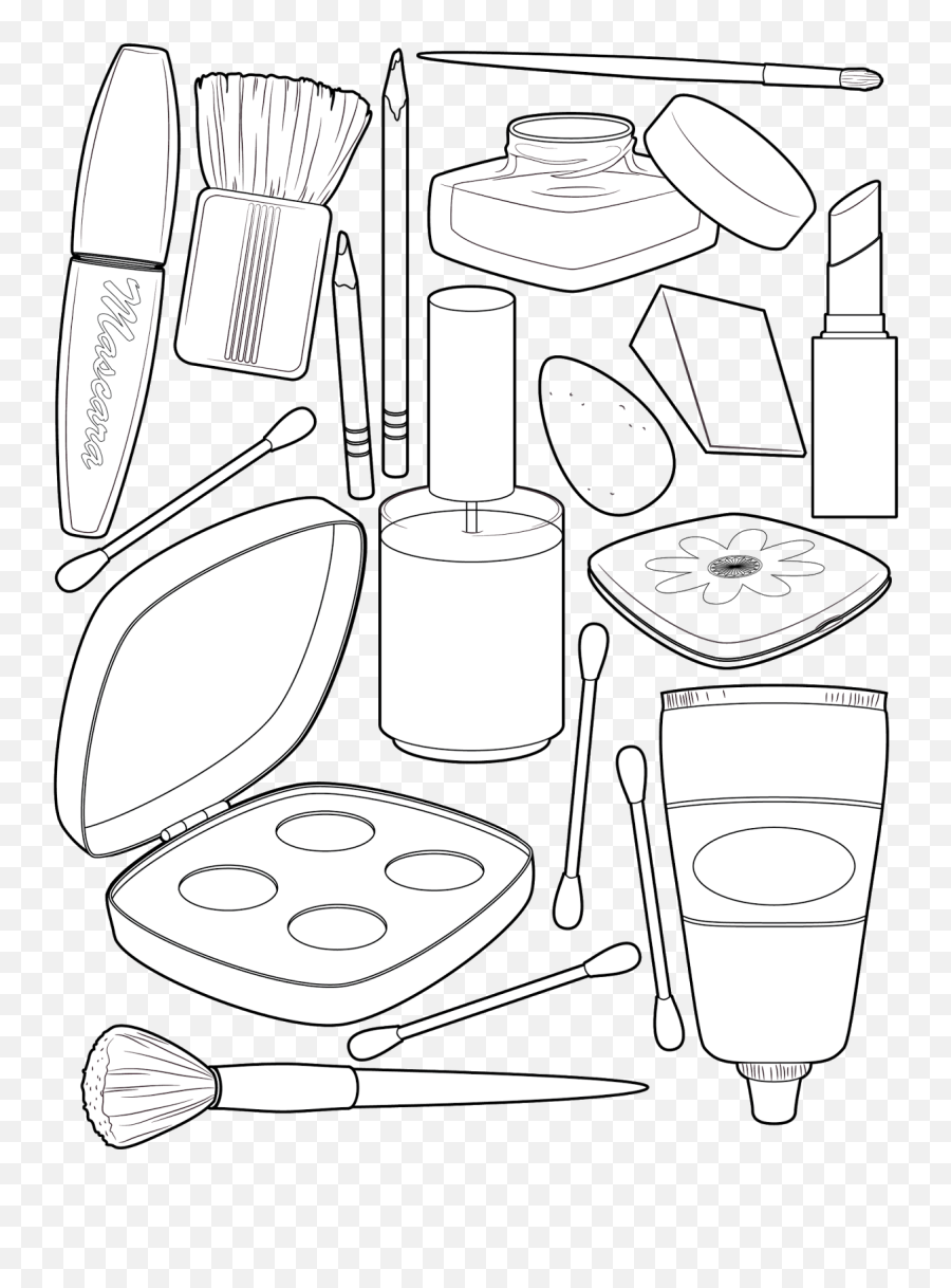 Its Makeup Coloring Page - Coloring Sheet Coloring Makeup Emoji,Fergalicious Emoticon