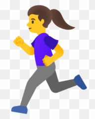 Woman Running Emoji - Emoji Running,Women Emoji