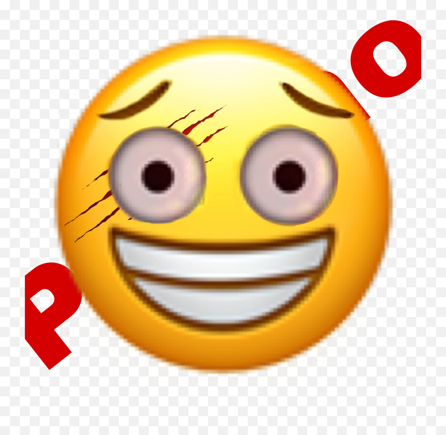 Psycho Sticker - Beaming Face With Smiling Eyes Emoji,Psycho Emoji