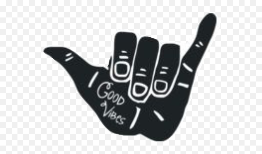 Goodvibes Blackandwhite Cute Hand - Good Vibes Hand Logo Emoji,Goodvibes With Hand Emoji