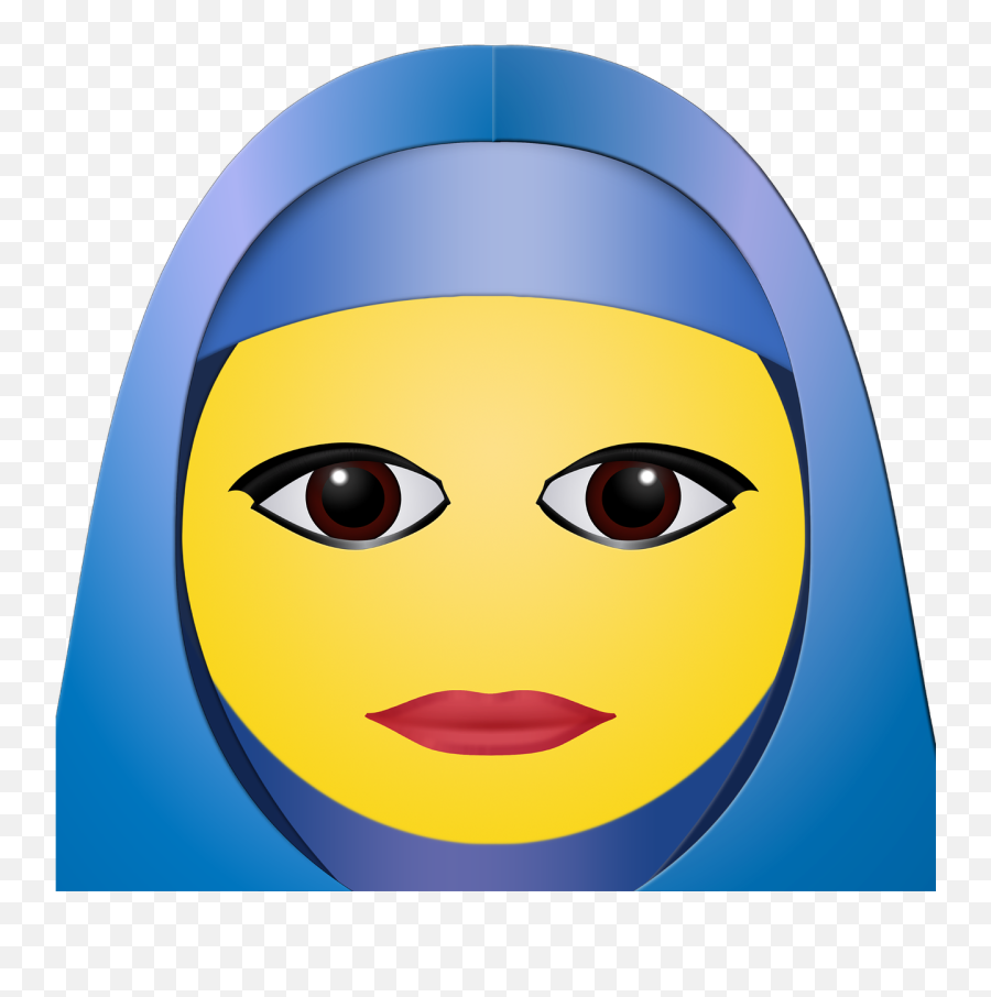 Graphic Hijab Woman Emoticon Smiley - Hijab Smiley Face Emoji,Female Emoji