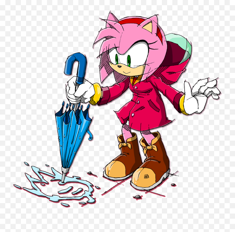 Sonic The Hedgehog Comics - Amy Rose Sega Art Emoji,Archie No Emotions No Relationships