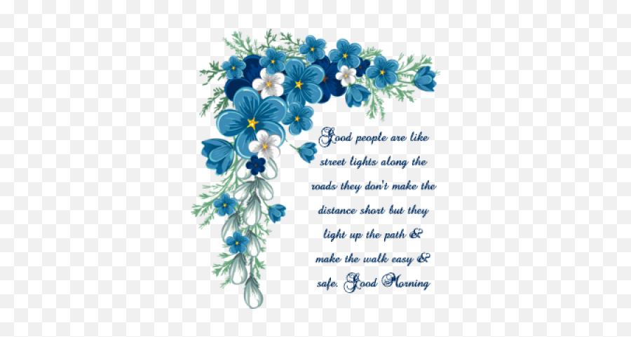 Most Viewed Good Morning Wallpapers - Blue Corner Flower Border Png Emoji,Guten Morgen Heart Emoticon