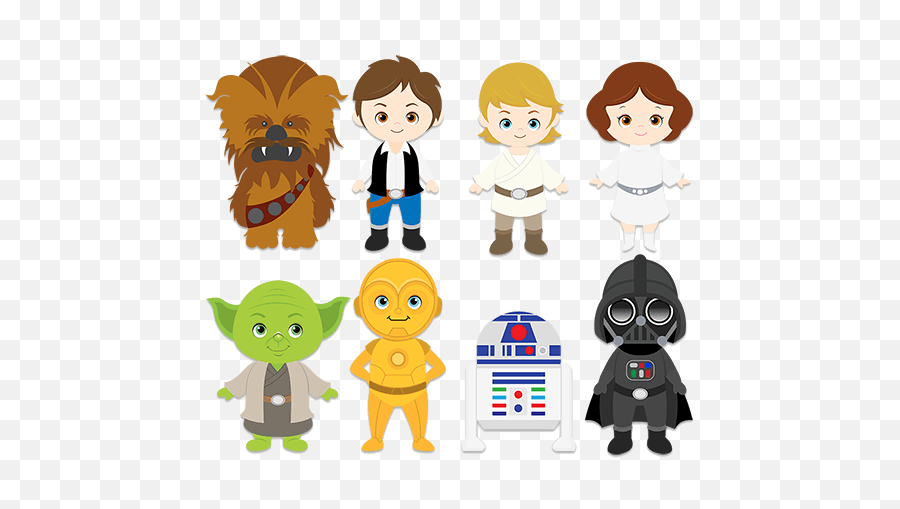 Wall Stickers For Kids Star Wars Clipart - Star Wars Kids Clipart Emoji,Emoji Wall Stickers