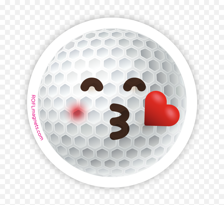 Golf Kiss Emoji - Art,Golf Emoji