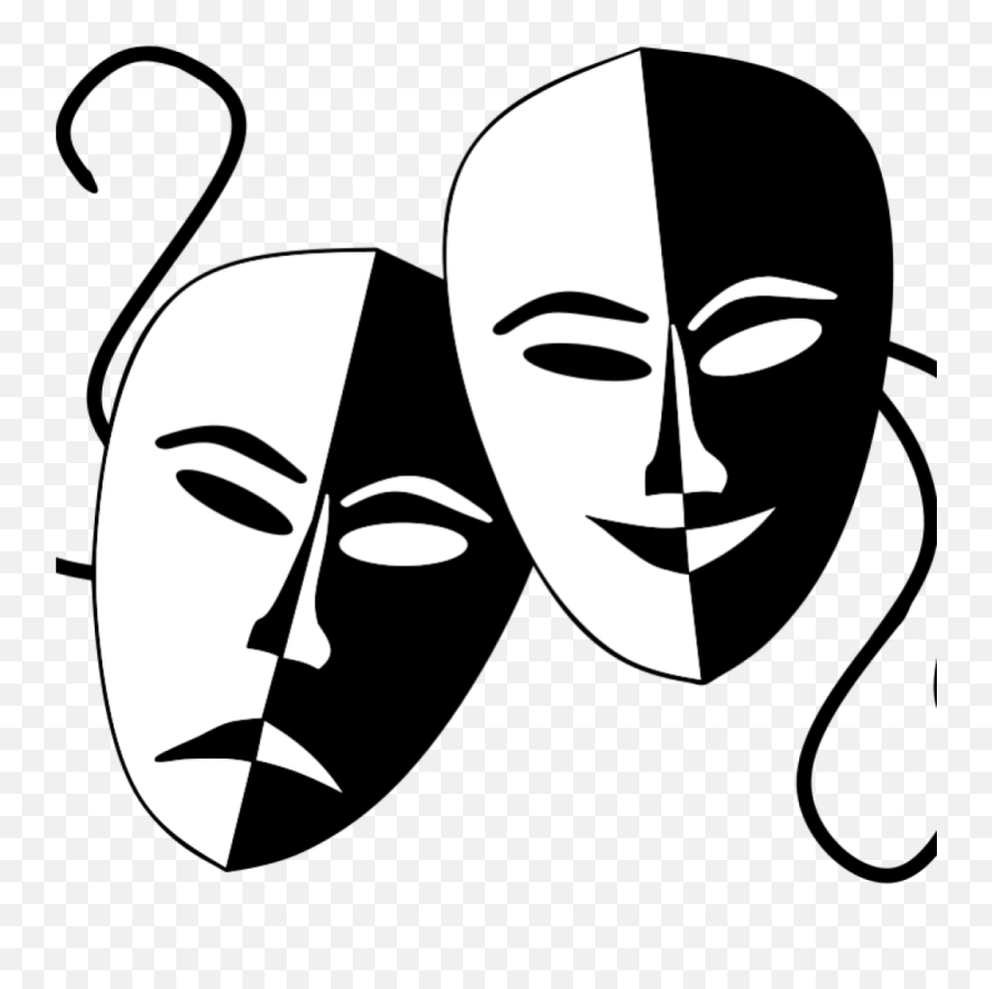 Sad And Happy Mask Png Clipart - Full Size Clipart 5640819 Drama Mask Png Emoji,Emoji With Sad Mask