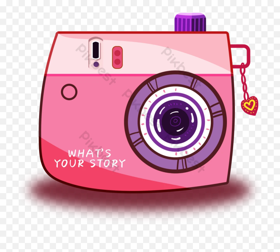 Pink Camera Cartoon Free Buckle Png Images Psd Free Emoji,Facebook Furfboard Emoticon