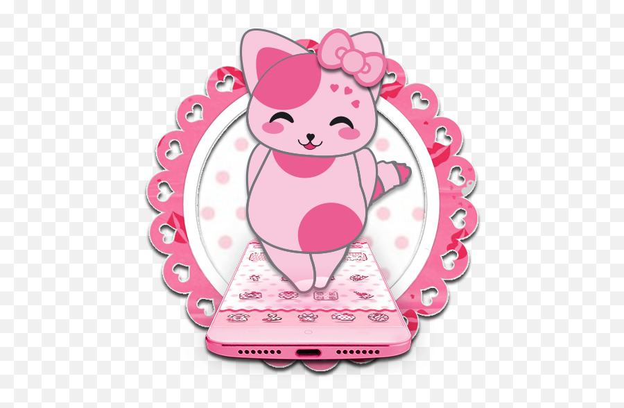 Amazoncom Cute Pink Kitten Blush Rose Theme Appstore For - Girly Emoji,Blushing Emoji Meaning