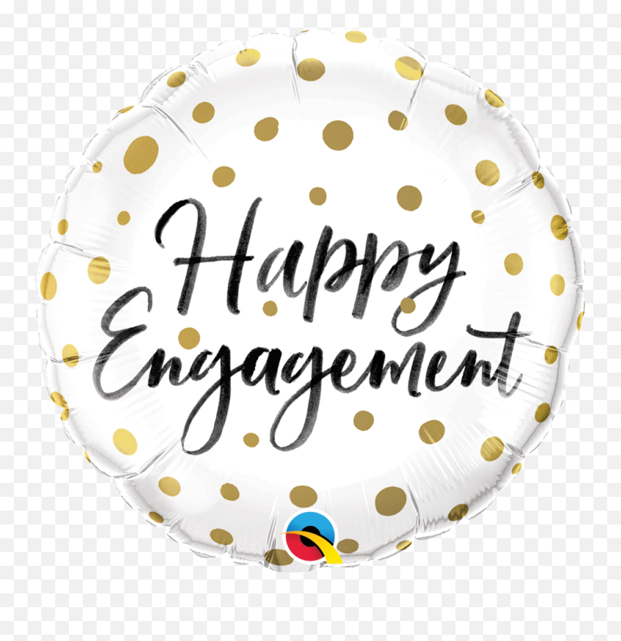45cm Round Foil Happy Anniversary Gold - Happy Engagement Logo Png Emoji,Happy Anniversary Emoji