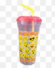 Clear Emoji Souvenir Cup With Lid And - Lid,Cup Emoji