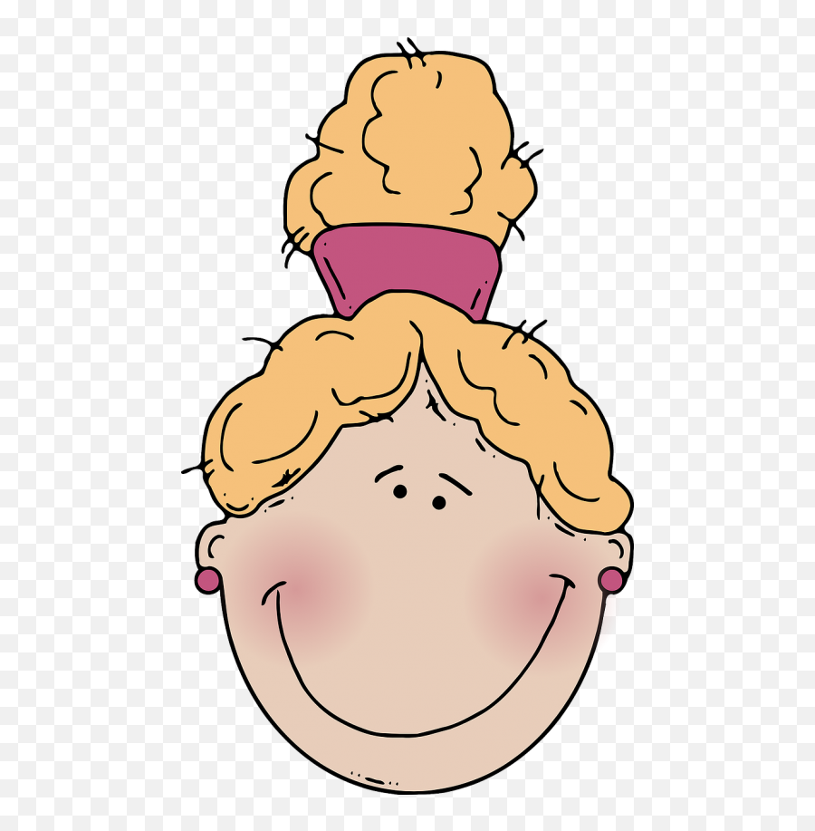 People Cartoons Faces Clipart - Blonde Boy With Ponytail Cartoon Emoji,Grandpa Boy Ghost Emoji