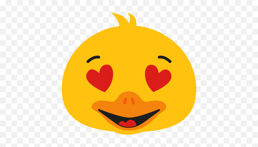 Duck Enamoured Muzzle Head Flat - Imágenes De Un Pato Enamorado Emoji,Emoticons Apaixonados