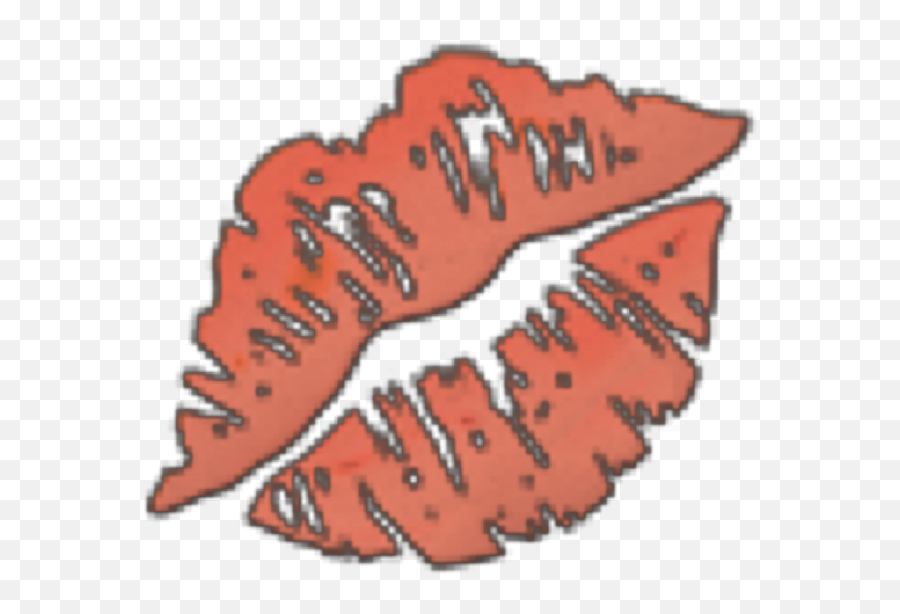 Peach Lips Sticker By Emoji,Lips Emoji Png