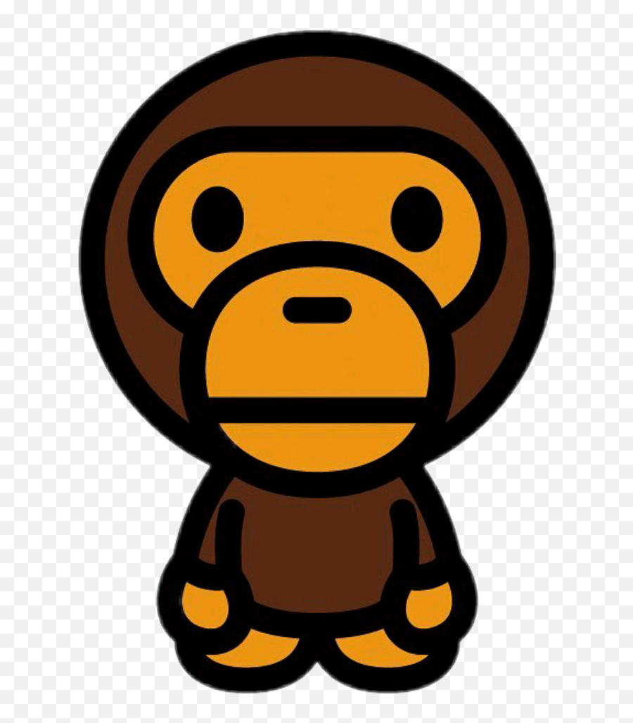 Monke Monkey Bape Sticker By Clara - Logo Baby Milo Bape Emoji,Monke Emoji