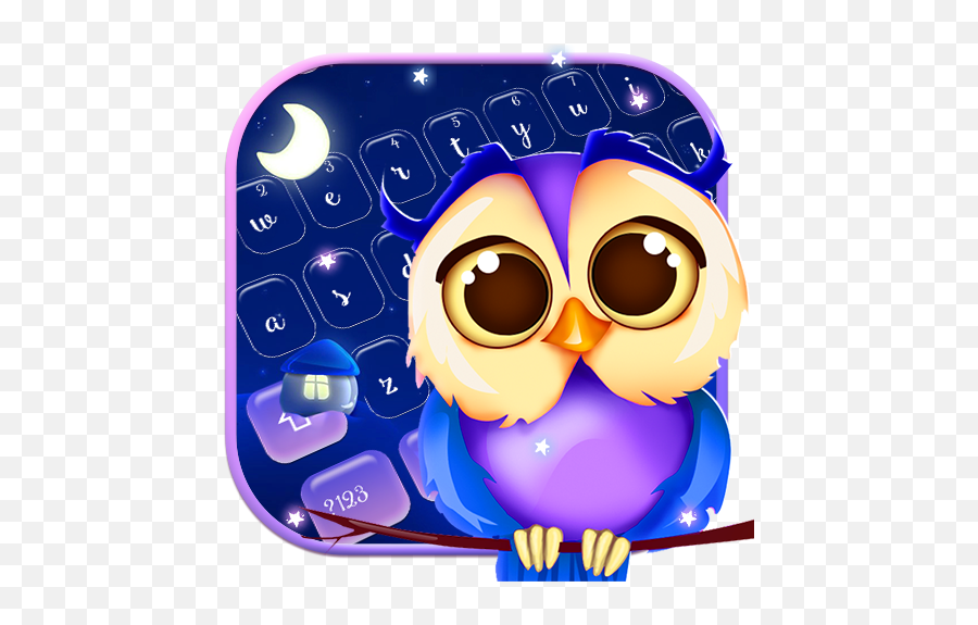 Cute Night Owl Keyboard For Android - Soft Emoji,Owl Emojis For Android