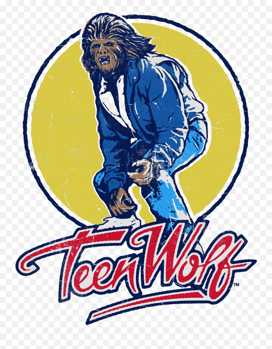 Teen Wolf Rockin Teen Wolf Menu0027s Long Sleeve T - Shirt Teen Teen Wolf Clipart Png Emoji,Emoji Polo Shirt