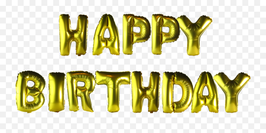 14 Inch Alphabet Balloons Set Happy Birthday - Gold Nelson Tan Cafe Emoji,Happy Brithday Emojis