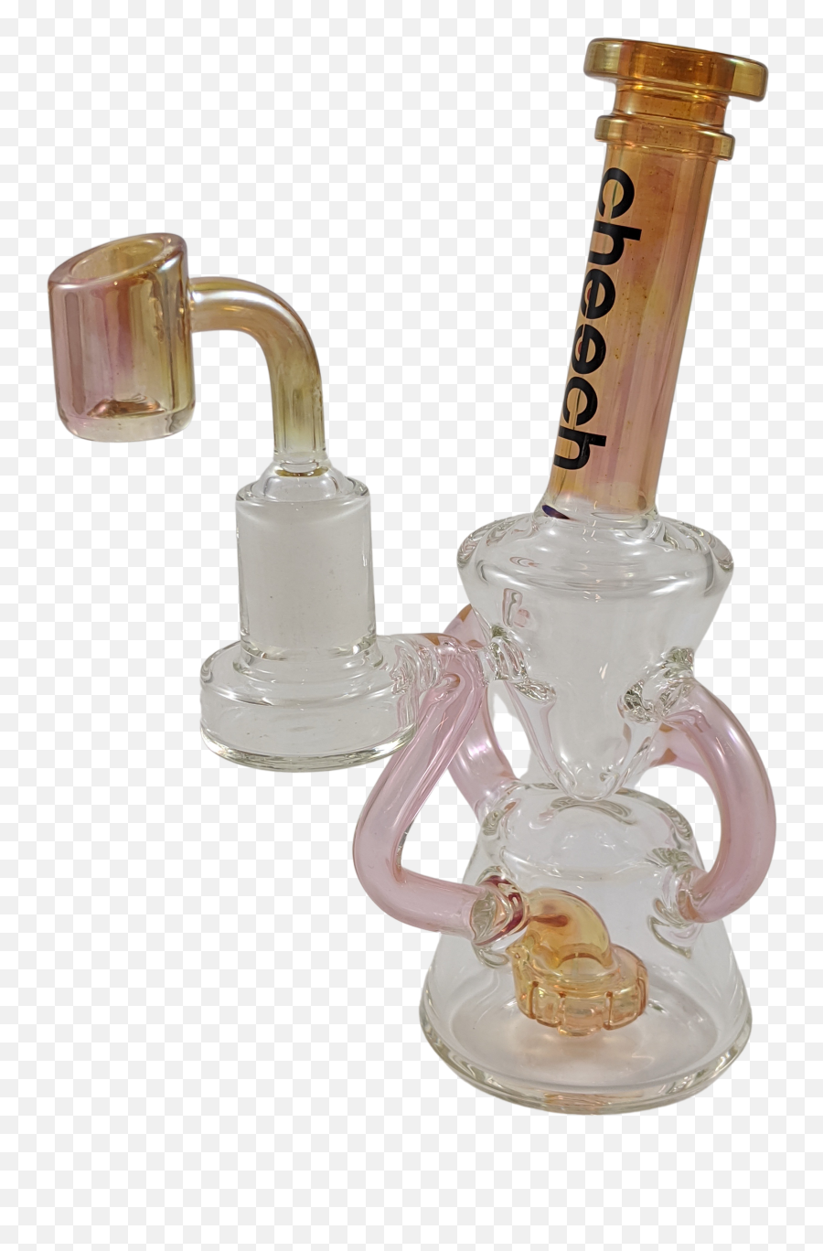 Cheech Fumed Recycler Dab Rig 7 - Cheech Recycler Bong Emoji,Browski - No Emotion