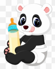 Babypanda Panda Bear Baby Sticker By - Wlkanja Cartoon Cute Baby Panda Drawing Emoji,Baby Bottle Emoji Clipart