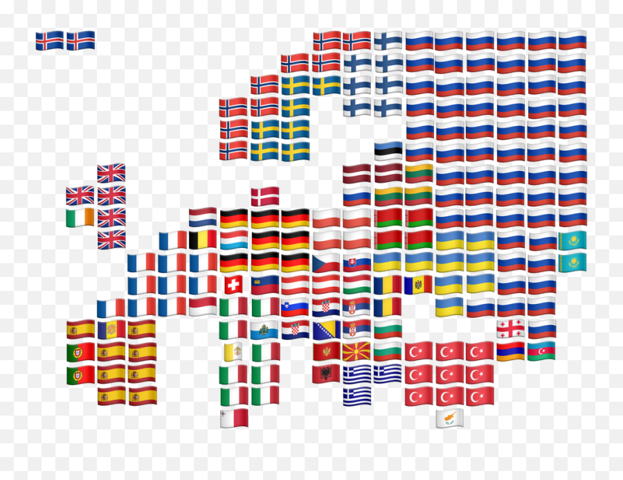 Flag Map Of Europe Of Emojis - Europe Flag Map Emoji,Emojis Movie In Columbus Ohio