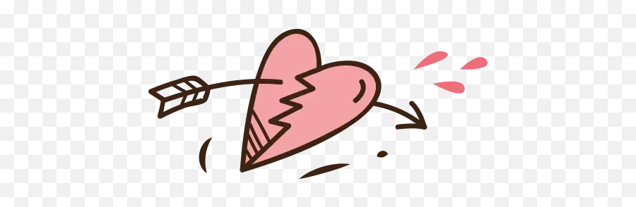 Broken Heart Stickers For Whatsapp And - Girly Emoji,Shattered Heart Emoticon