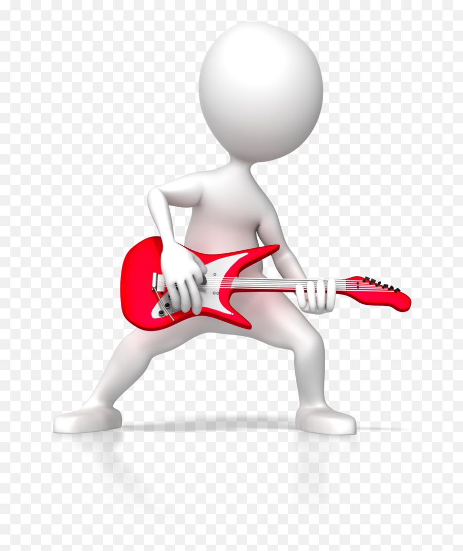 Stick Figure Rock Guitar 6255 - 3d Presentation Animated 623 Guitars Emoji,Rock Girl Guitar Emoticon Facebook
