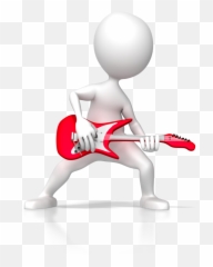 Stick Figure Rock Guitar 6255 - 3d Presentation Animated 623 Guitars Emoji,Rock Girl Guitar Emoticon Facebook