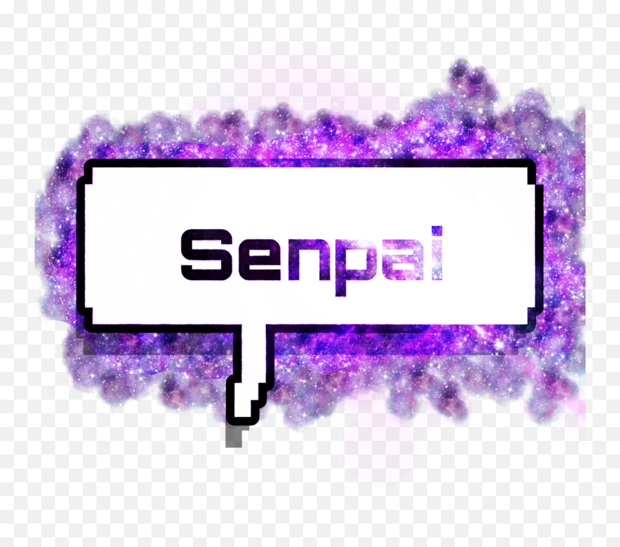 Senpai Senpai Yandere Text Textbubble Sticker By Yuno - Girly Emoji,Senpai Emoji