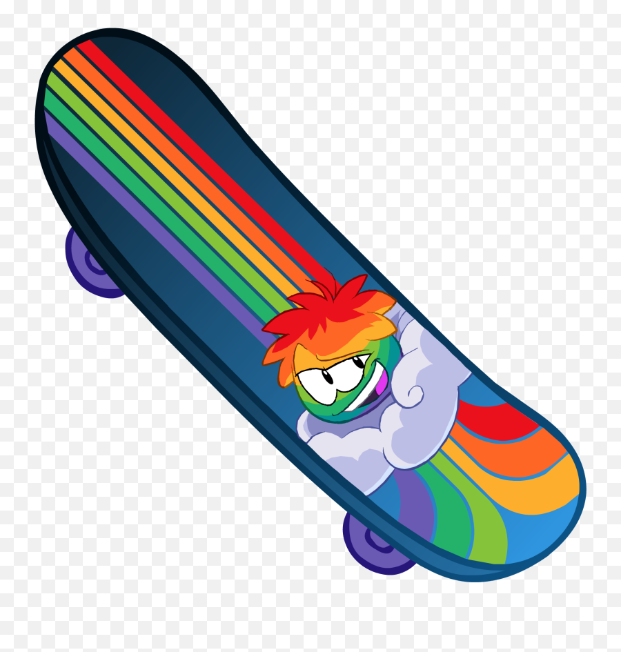 Rainbow Board Club Penguin Wiki Fandom Emoji,Longboard Emojis