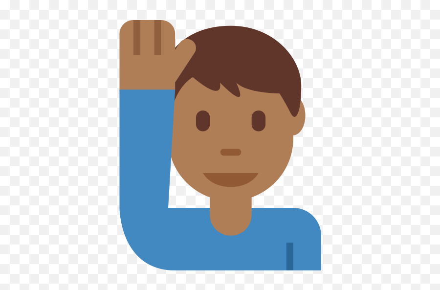 U200d Man Raising Hand Medium - Dark Skin Tone Emoji,Old School Keyboard Emojis For Drooling