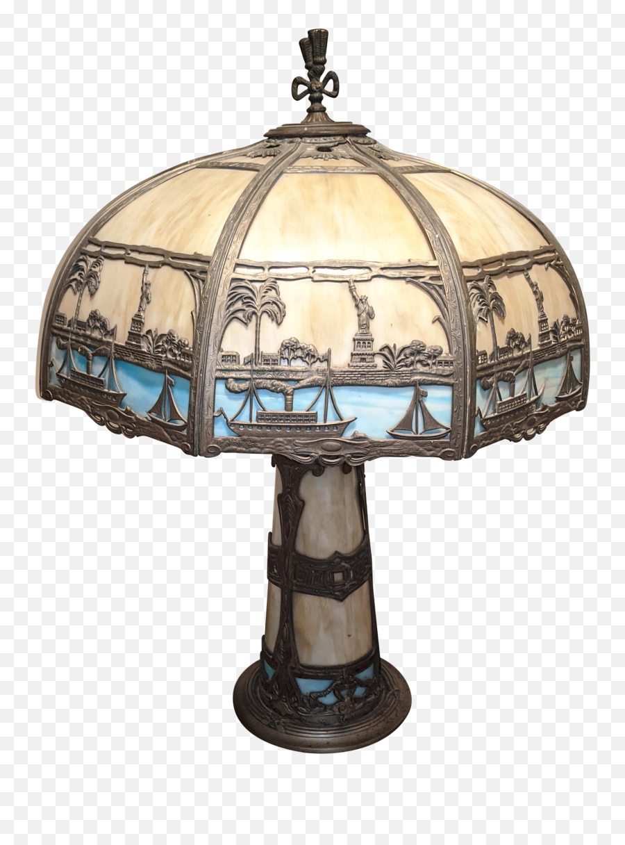 1930s Traditional Slag Glass Lamp Emoji,Emotion Sister Slag