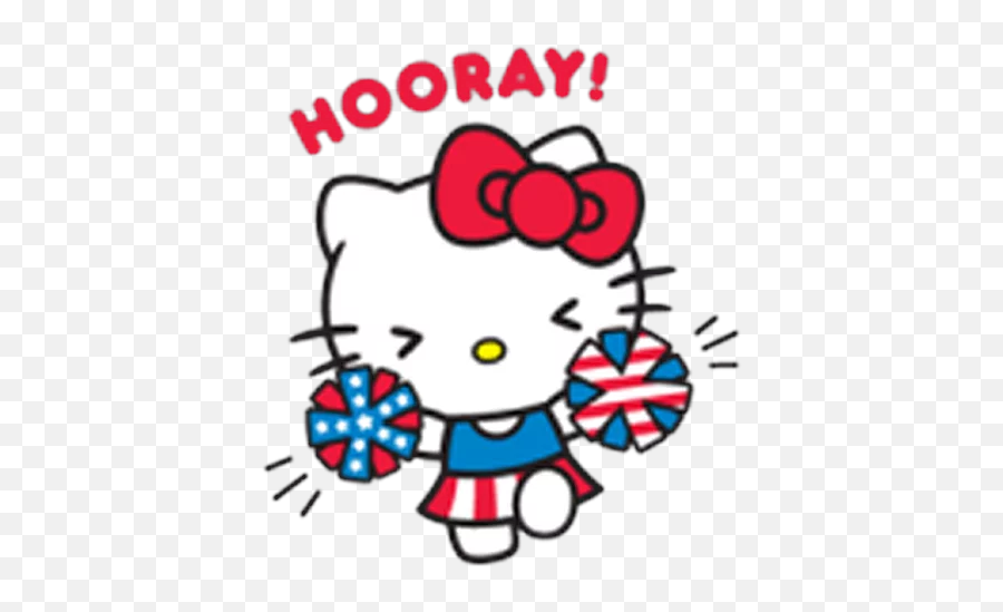Telegram Sticker From Hello Kitty Pack Emoji,Hooray Emoji