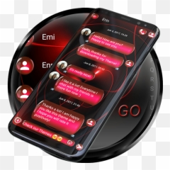 Sms Theme Sphere Red - Portable Emoji,Go Sms Pro Emojis