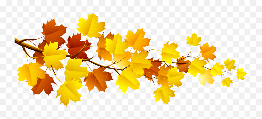 Decorative Clipart Autumn Tree Branch - Autumn Leaves Clipart Emoji,Fall Leaf Emoticon