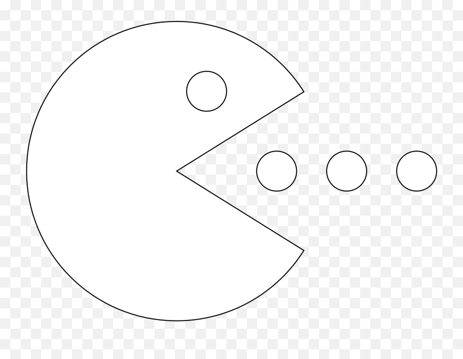 Pacman Clipart Black And White Pacman - Dibujo De Pac Man Para Colorear Emoji,Packman Emoji