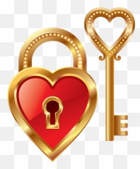 Key Clipart Padlock Key Key Padlock - Heart Lock Png Emoji,Lock Key Emoji Transparent