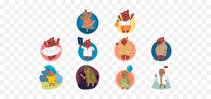 500 Beautiful Free Bear Vector - Pixabay Pixabay Character Animal Emoji,Cartoon Bear Emotions