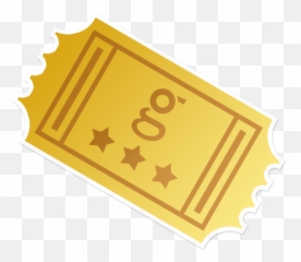 Tickets Clipart Gold Tickets Gold - Clip Art Golden Ticket Clipart Emoji,Tickets Emoji