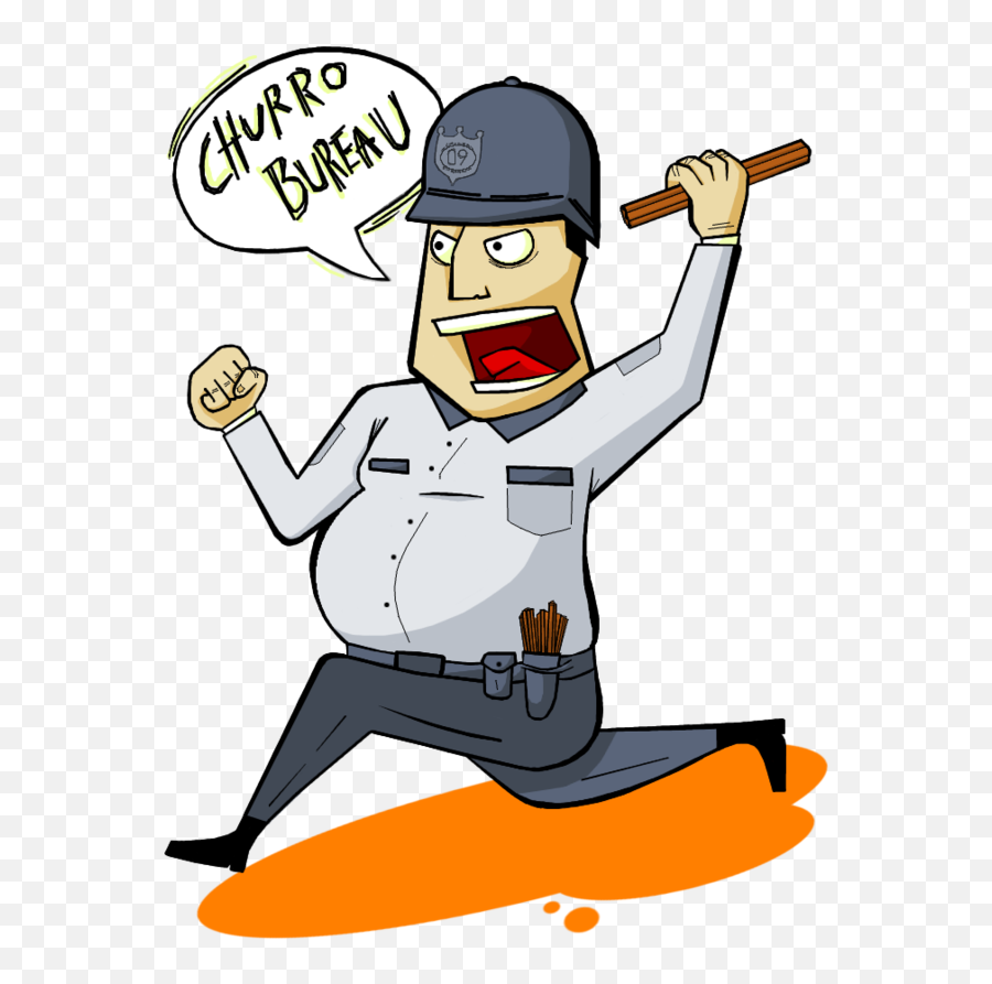 Action Police - Cartoon Clipart Full Size Clipart Baseball Equipment Emoji,Churro Emojis