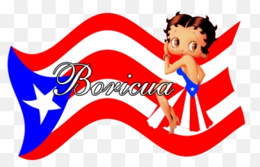 Puerto Rico Bandera Betty Boop Sticker By Monsy G - Betty Boop Puerto Rican Flag Emoji,Puerto Rico Emoji