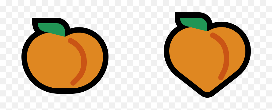 Download Two Peach Emoji Side By Side - Dot,Peach Emoji Png