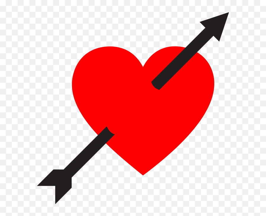 Arrow Clipart Heart - Heart With Arrow Through Png Sneek Waterpoort Emoji,Andriod Heart Emojis Png
