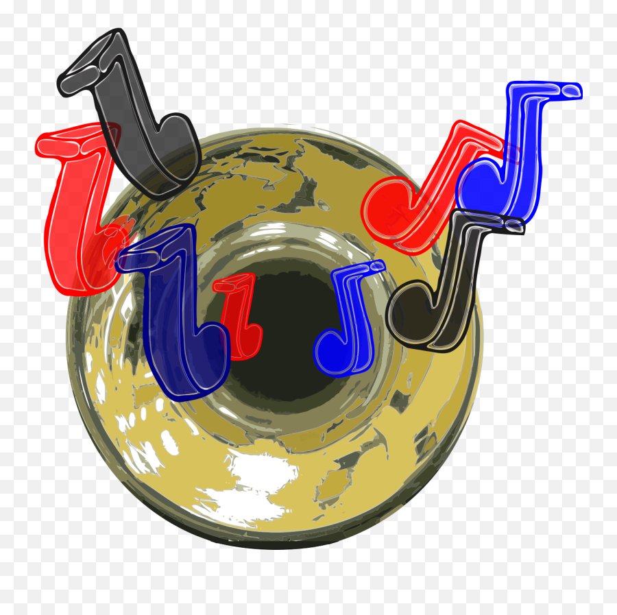 Instrument With Colorful Music Notes Clip Art Image - Clipsafari Trumpet Emoji,Music Notw Emoji Png