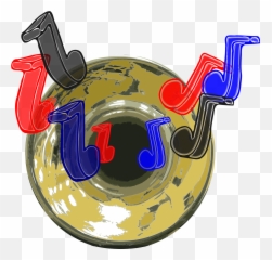 Instrument With Colorful Music Notes Clip Art Image - Clipsafari Trumpet Emoji,Music Notw Emoji Png
