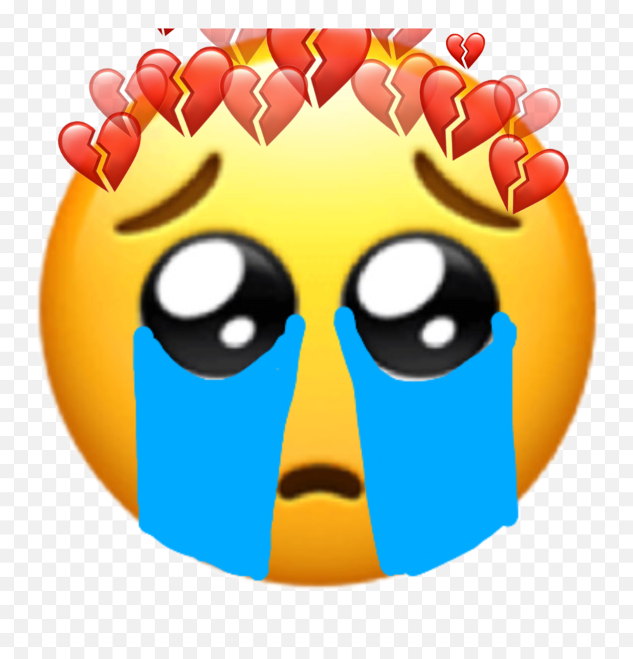 Discover Trending Corazonroto Stickers Picsart - Sad Heart Broken Png Emoji,Triste Emoticon Small