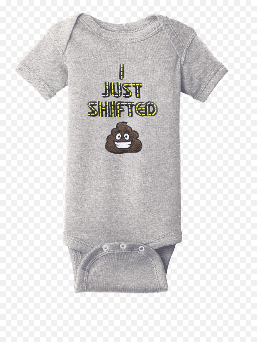 I Just Shifted Infant Onesie - Short Sleeve Emoji,Toddler Emoji Shirt