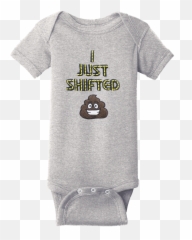 I Just Shifted Infant Onesie - Short Sleeve Emoji,Toddler Emoji Shirt