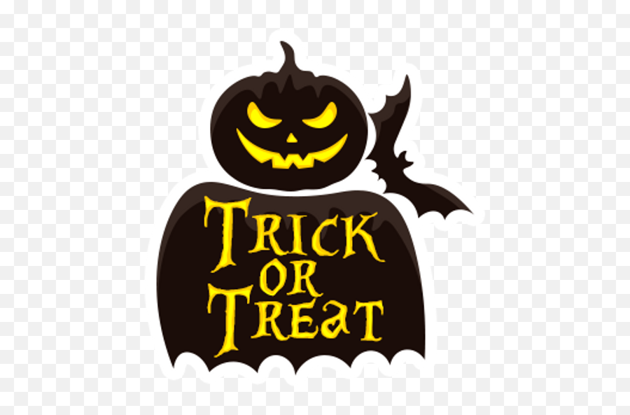 Halloween Jack - Olantern Trick Or Treat Sticker Mania Scary Emoji,Emoticon Pumpkin Carving Pictures